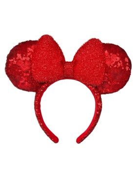 Disney Parks Red Sequin Minnie Mouse Headband Ears